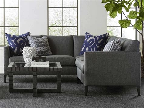 Cr laine - The Ryan Sectional by CR Laine is easy to fit into any style decor. With a box border back and oak exposed wood frame, the Ryan comes with 2 standard 20" throw pillows. We're …